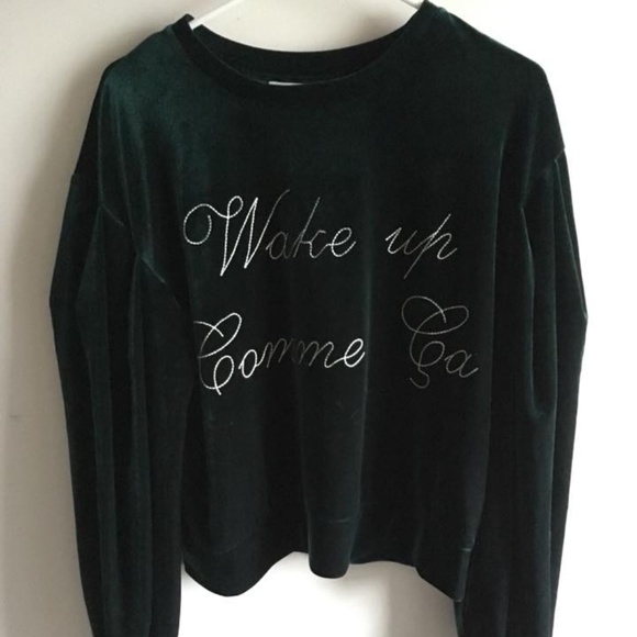 Misa Los Angeles Green Velvet Top - Picture 2 of 4